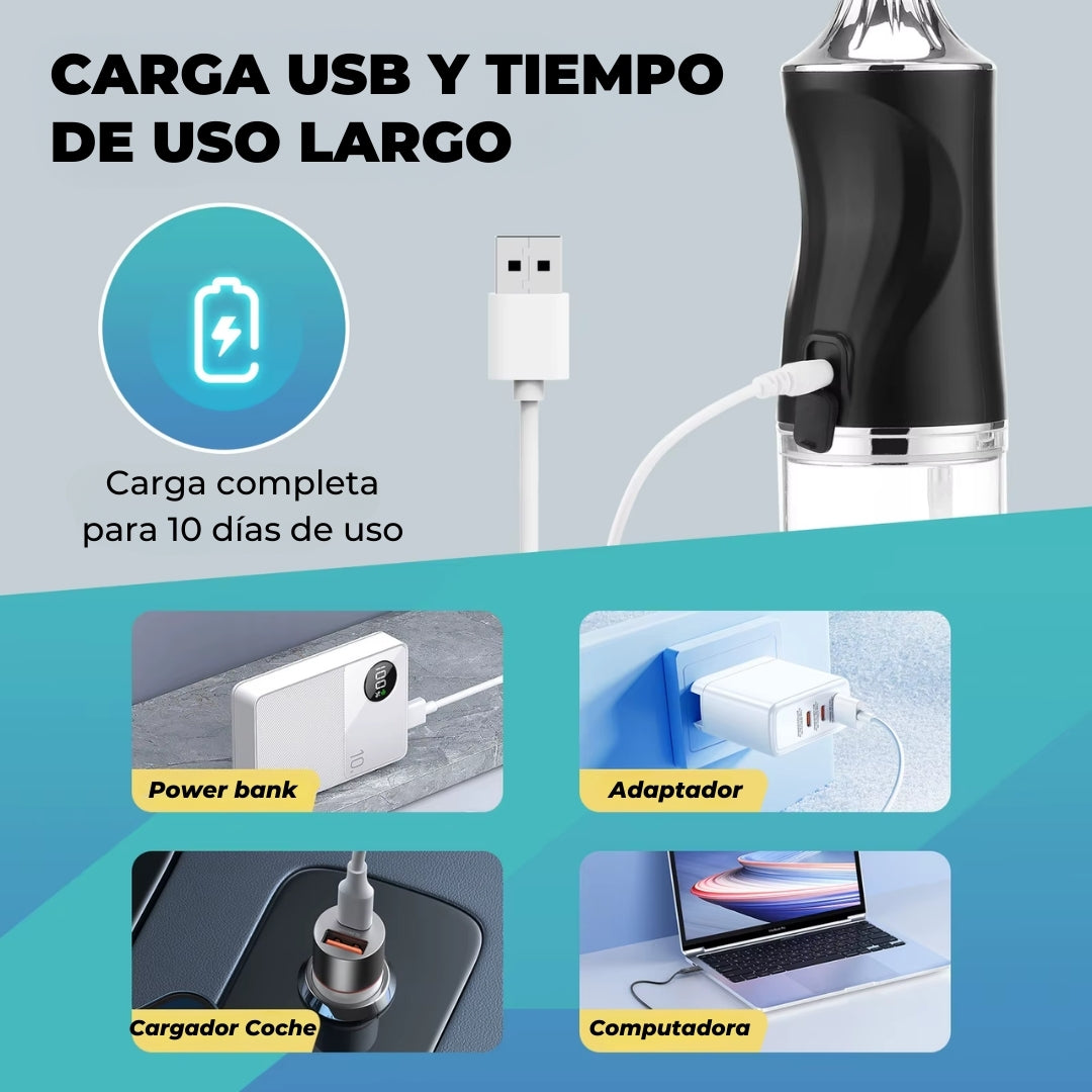 HydroClean™ Irrigador Oral Recargable