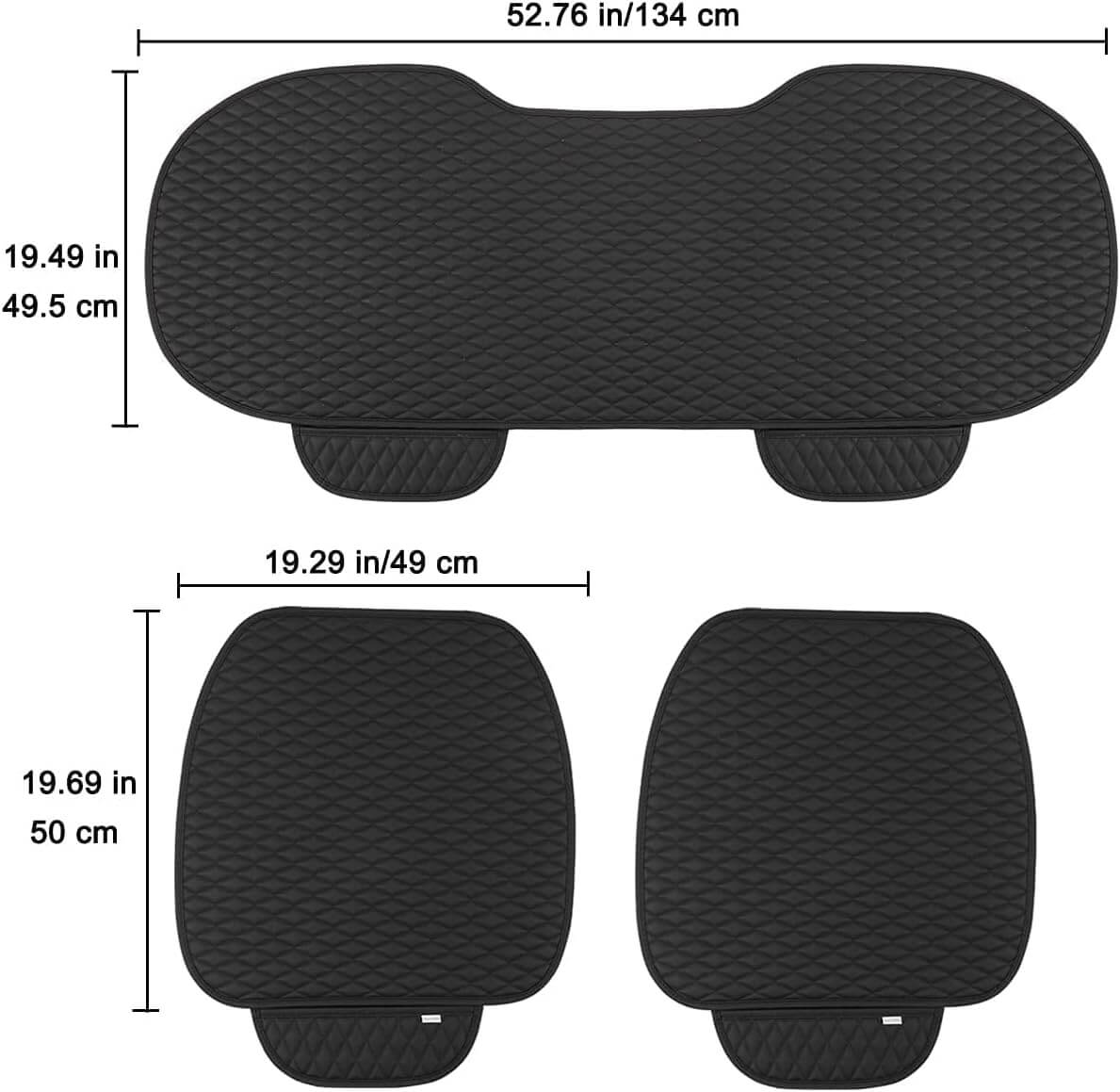 Protector de Asiento en Cuero Sintético de Lujo (Set de 3 piezas)