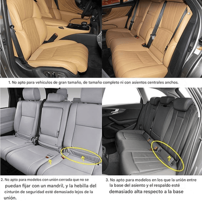 Protector de Asiento en Cuero Sintético de Lujo (Set de 3 piezas)